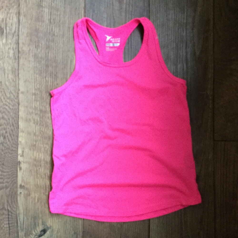 Girls size M pink old navy active tank top